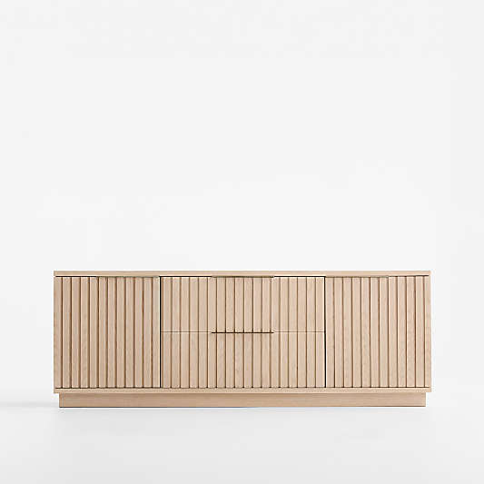 Batten 72" White Oak Storage Media Console