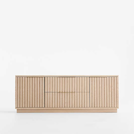 Batten 72" White Oak Storage Media Console