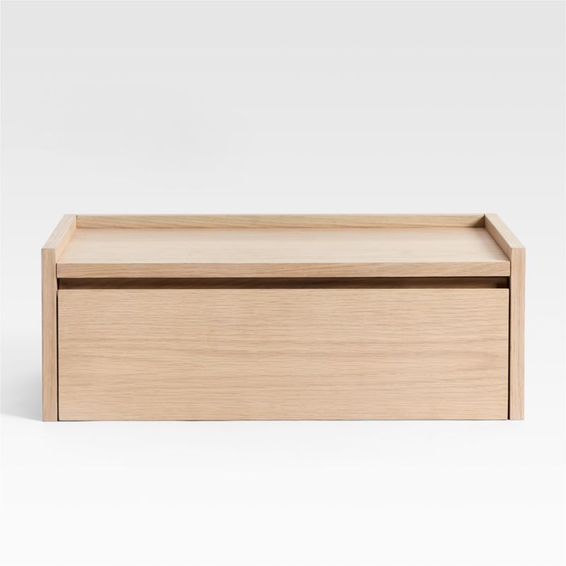 Batten White Oak Floating Nightstand - image 0 of 6