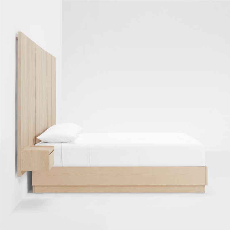 Batten White Oak King Plinth-Base Bed, Panels and Nightstands - image 4 of 10