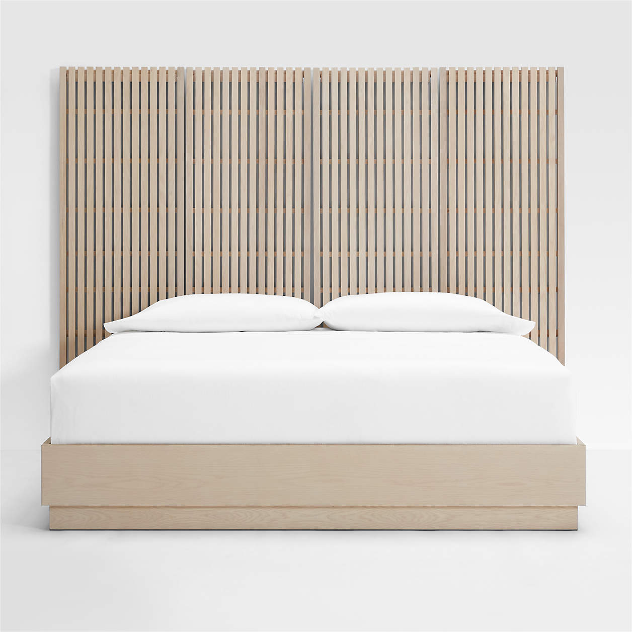 Batten White Oak PlinthBase Bed and Panels Crate & Barrel Canada
