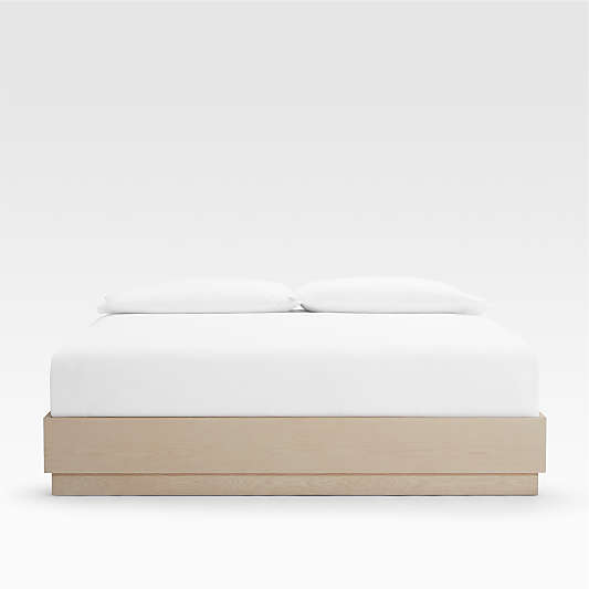 Batten White Oak King Plinth-Base Bed