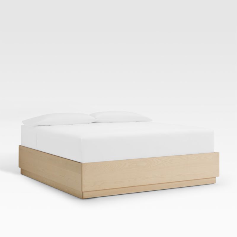 Batten White Oak King Plinth-Base Storage Bed - image 3 of 9