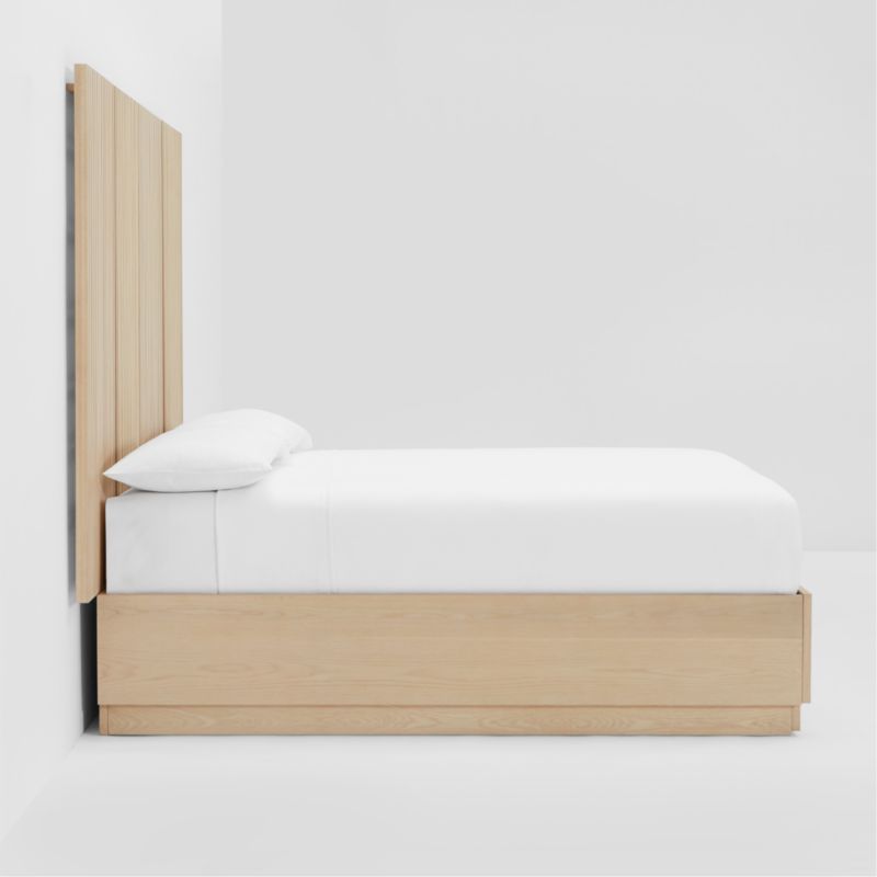 Batten White Oak King Plinth-Base Storage Bed and Panels - image 4 of 10