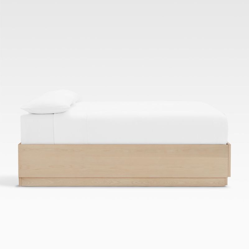 Batten White Oak King Plinth-Base Storage Bed - image 4 of 9