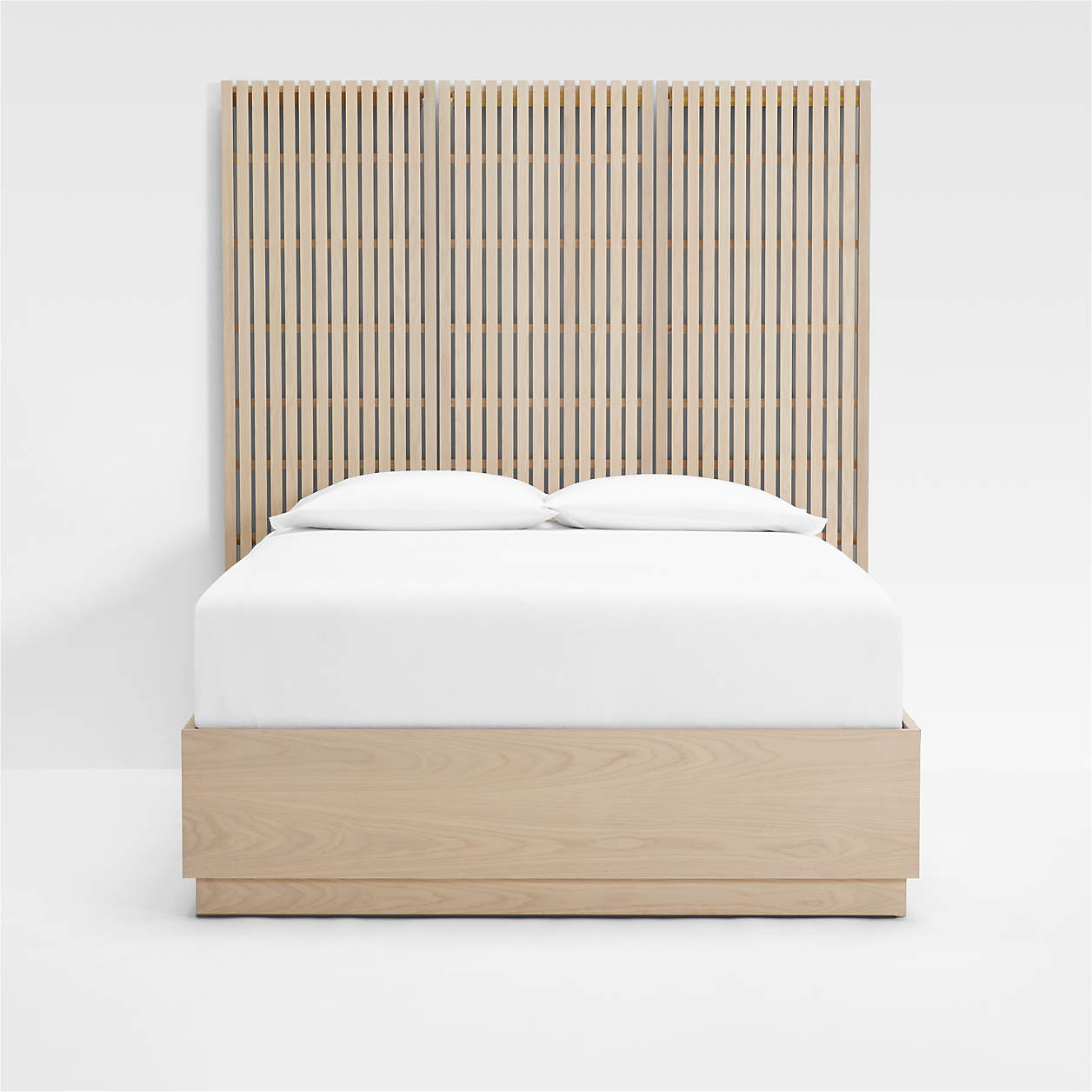 Batten White Oak PlinthBase Storage Bed and Panels Crate & Barrel Canada