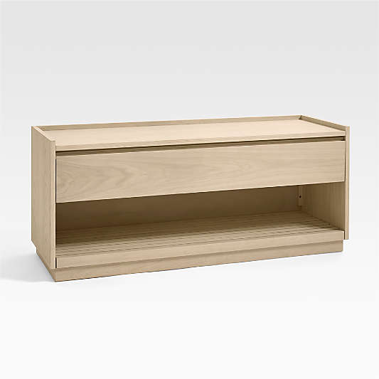 Batten 47.5" White Oak Storage Bench