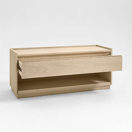 Batten 47.5" White Oak Storage Bench