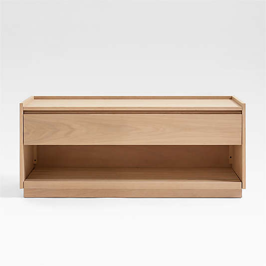 Batten White Oak Storage Bench