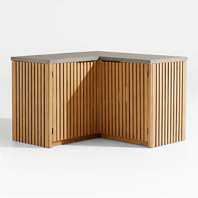 Crate and top barrel corner cabinet