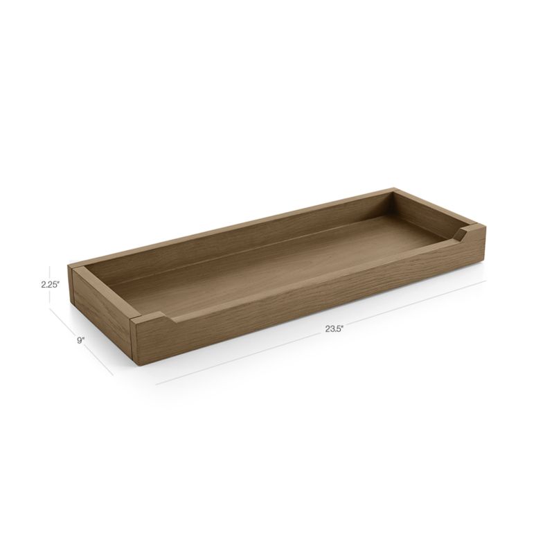 Batten Brown Oak Flat Storage Wall Shelf + Reviews | Crate & Barrel