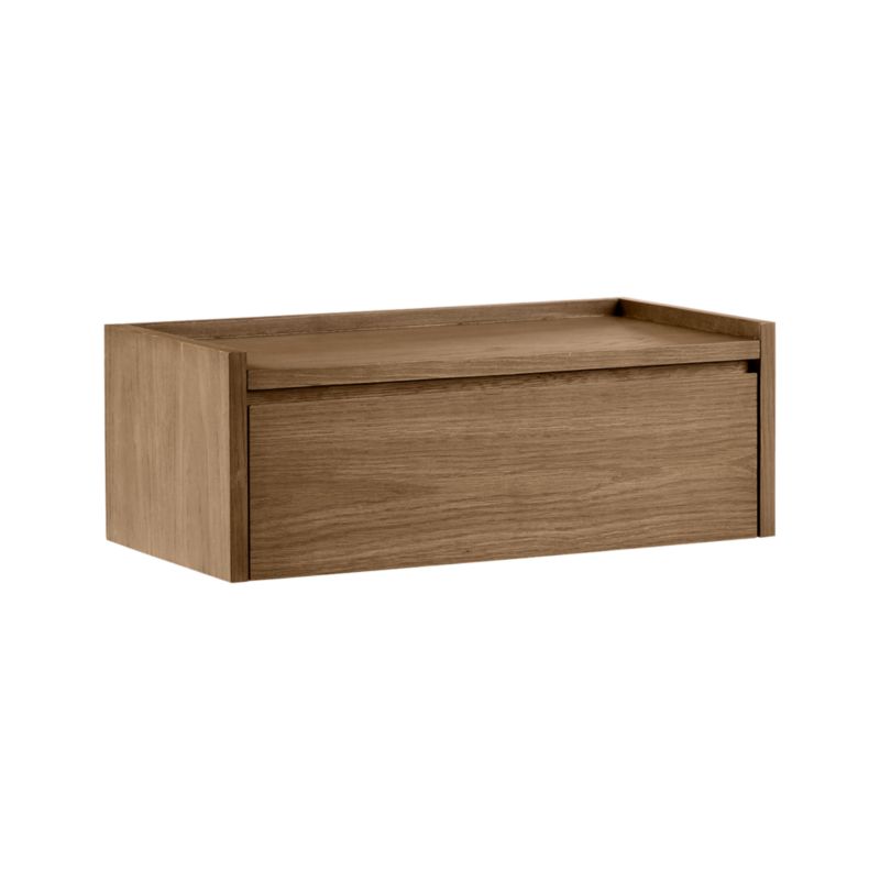 Batten Brown Oak Floating Nightstand - image 5 of 9