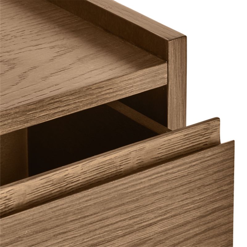 Batten Brown Oak Floating Nightstand - image 4 of 9