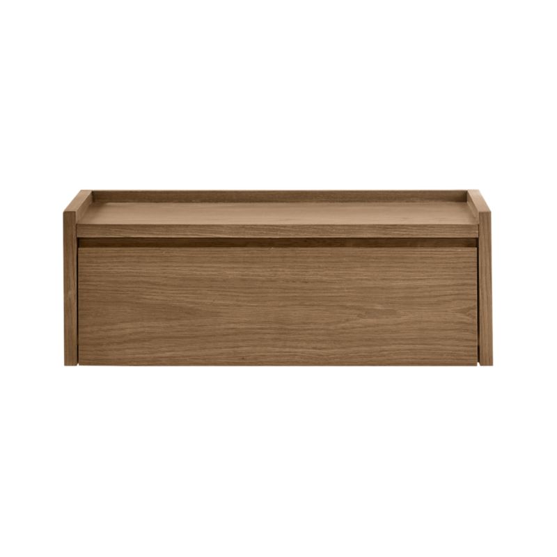 Batten Brown Oak Floating Nightstand - image 6 of 9