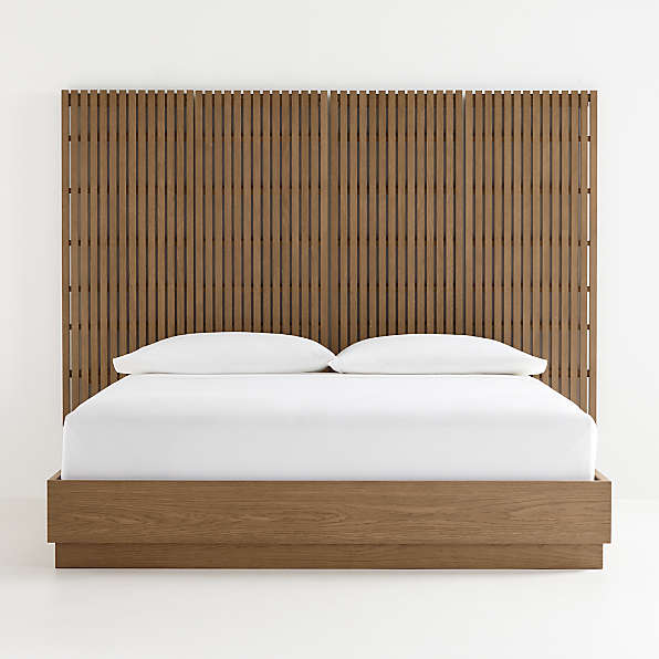 Modern King Beds Crate Barrel, Modern Wooden Bed Frame King