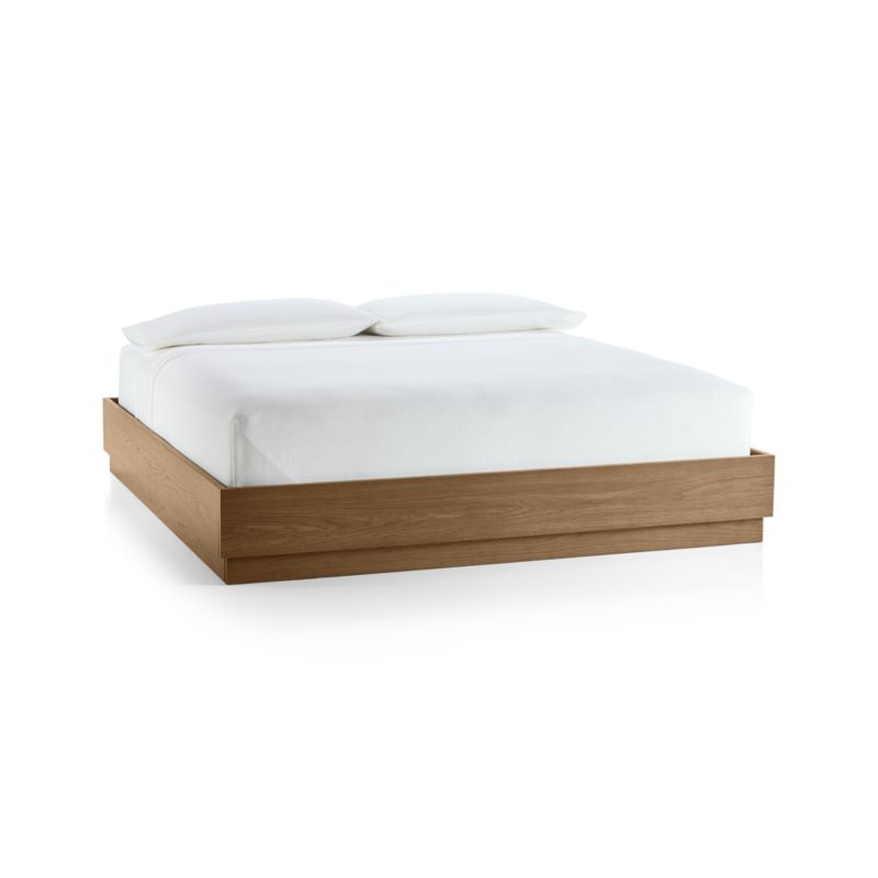 Batten Brown Oak King Plinth-Base Bed - image 5 of 6