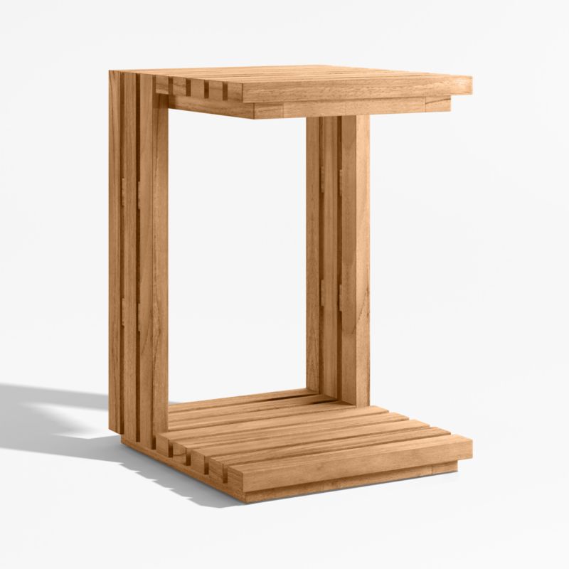 Batten Natural Teak Outdoor C Table - image 0 of 5