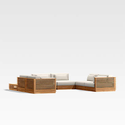 Outdoor sectional with sales storage for cushions