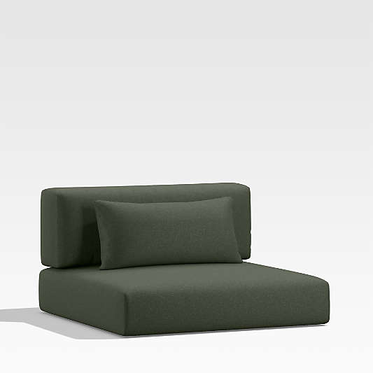 Replacement Batten Cast Sage Green Sunbrella ® Outdoor Armless Chair Cushion