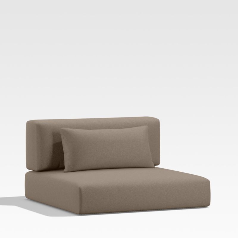 Viewing product image Batten Cast Shale Brown Sunbrella ® Outdoor Armless Chair Cushion - image 1 of 2