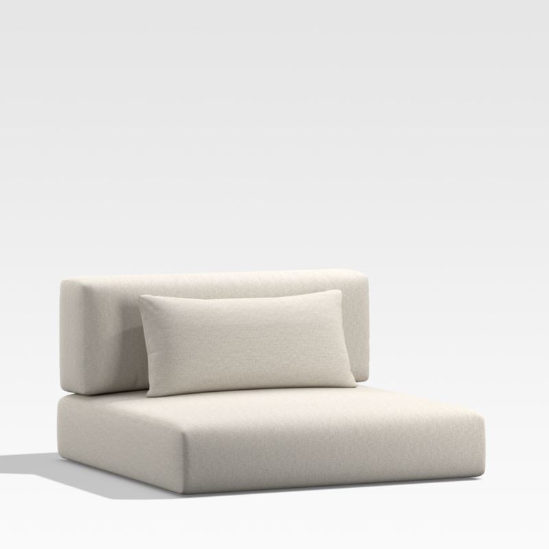 Batten Oat Outdoor Armless Chair Cushion