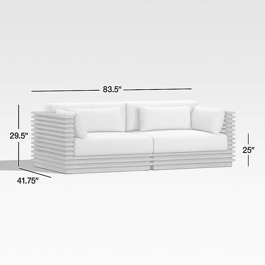 Teak loveseat outlet with cushions