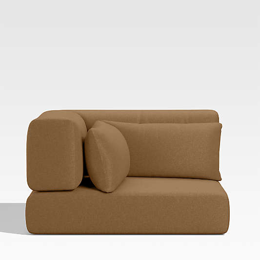 Replacement Batten Cast Teak Brown Sunbrella ® Outdoor Sectional Corner Cushion