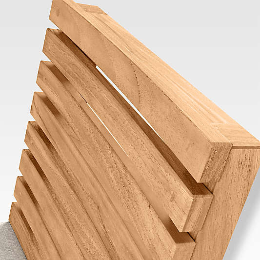 Batten Natural Teak Outdoor Dining Chair