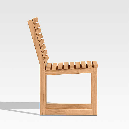 Batten Natural Teak Outdoor Dining Chair