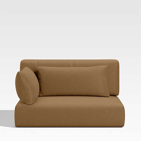 Replacement Batten Cast Teak Brown Sunbrella ® Outdoor Sectional Chair Cushion