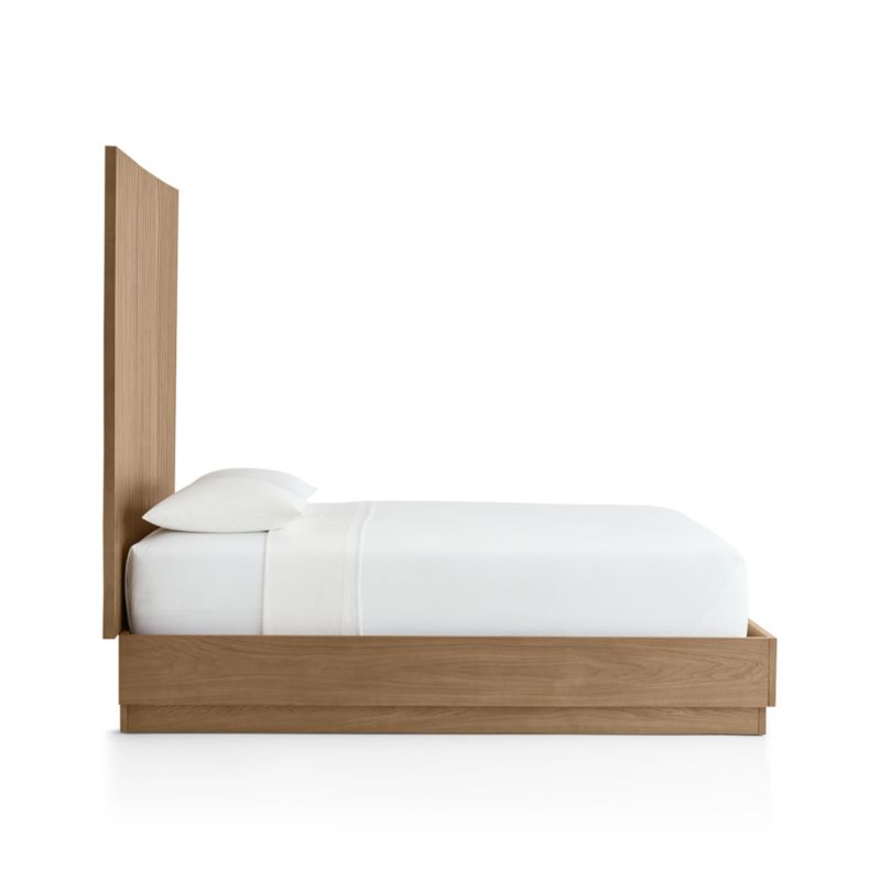 Batten Brown Oak King Plinth-Base Bed and Batten Panels - image 5 of 7