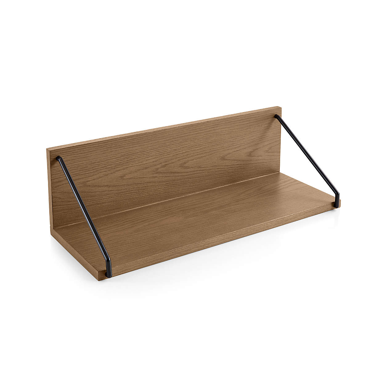 Batten Brown Oak Reversible Storage Wall Shelf + Reviews Crate