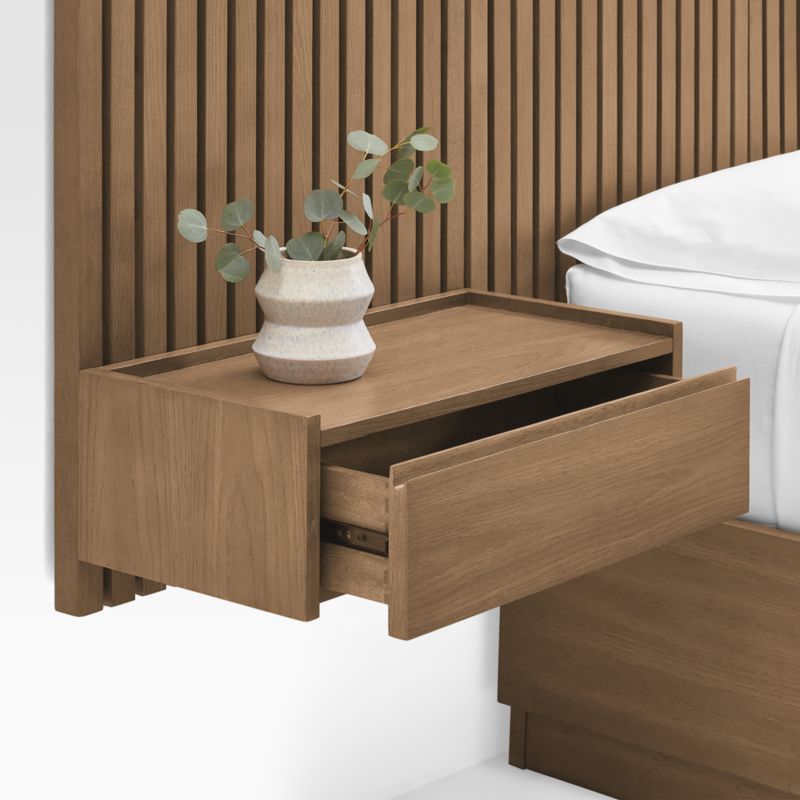 Batten Brown Oak King Plinth-Base Storage Bed, Panels and Nightstands - image 5 of 8