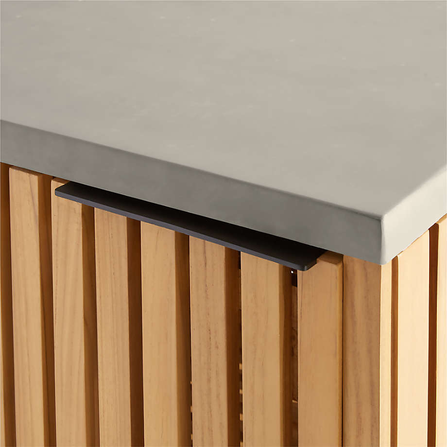 Crate&Barrel Batten Single Teak Outdoor Kitchen Set Yorkdale Mall