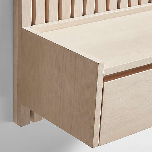 Batten White Oak 60" Panel and Floating Drawer Set