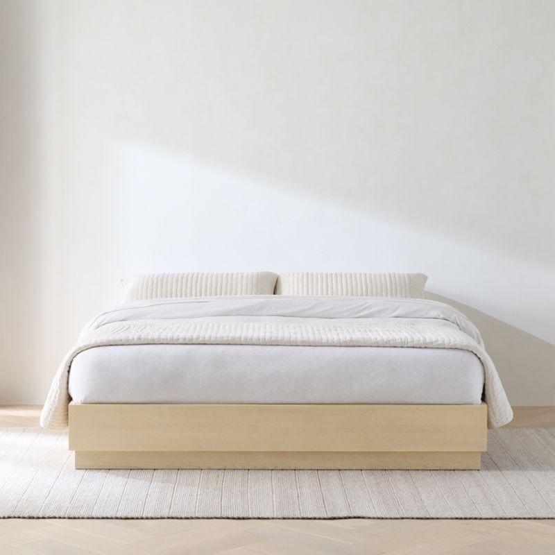 Batten White Oak Queen Storage Bed Plinth-Base - image 2 of 9