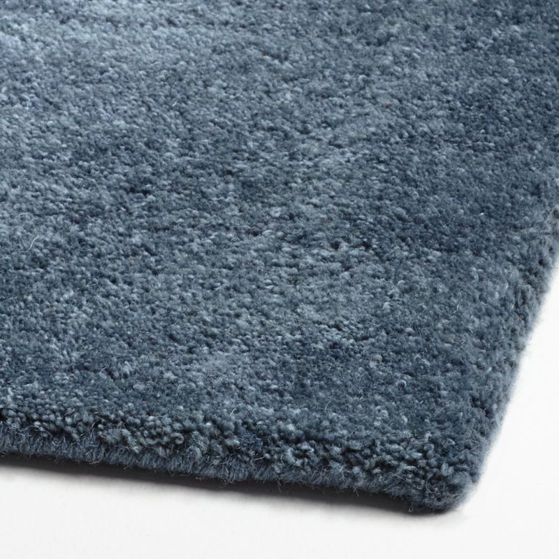 Baxter Blue Wool Area Rug 9'x12' Crate & Barrel