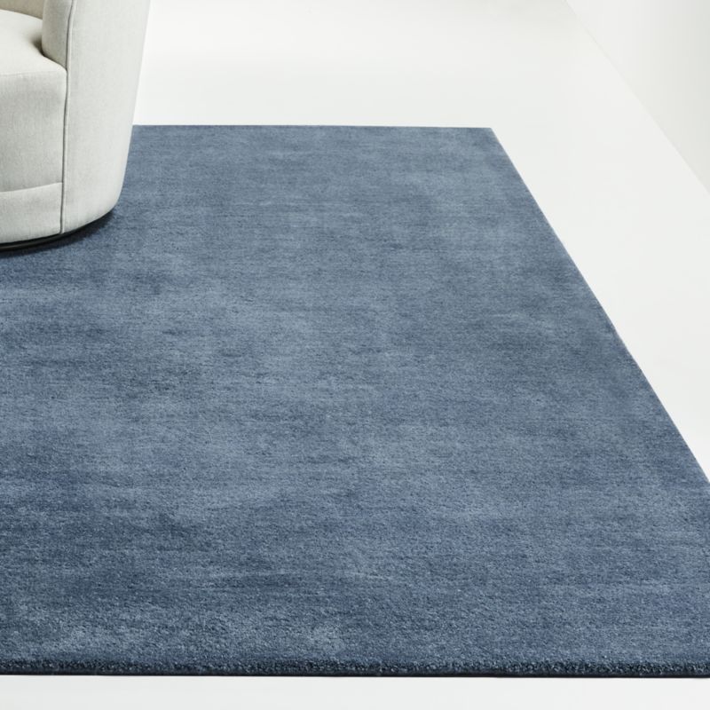 Baxter Blue Wool Rug Crate Barrel, Are Wool Rugs Good For Dogs