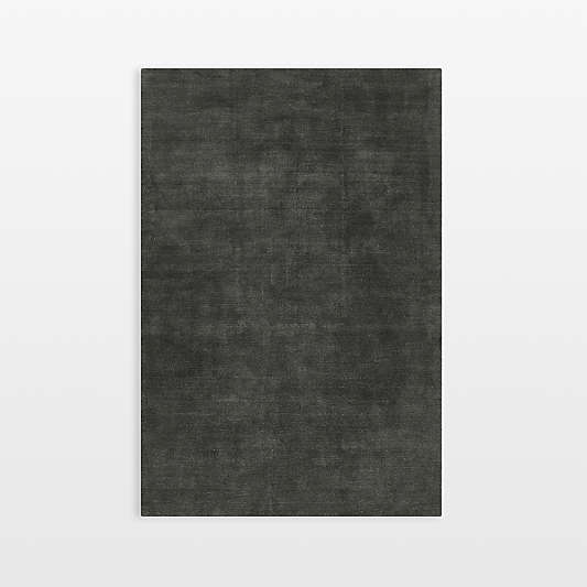 Baxter Carbon Grey Wool Area Rug 6'x9'