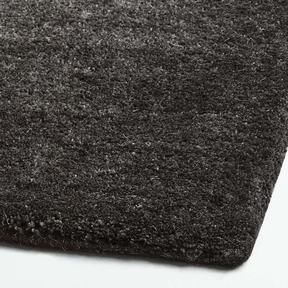 Baxter Charcoal Wool Area Rug Crate & Barrel