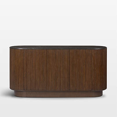 Baylor 63" 3-Door Oak Storage Media Console