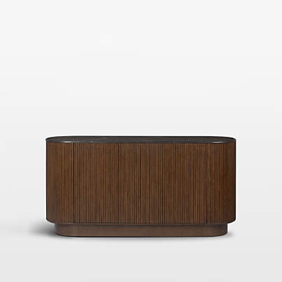 Baylor 63" 3-Door Oak Storage Media Console