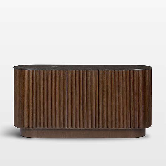 Baylor 63" 3-Door Oak Storage Media Console