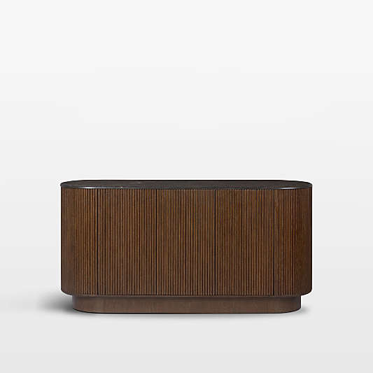 Baylor 63" 3-Door Oak Storage Media Console