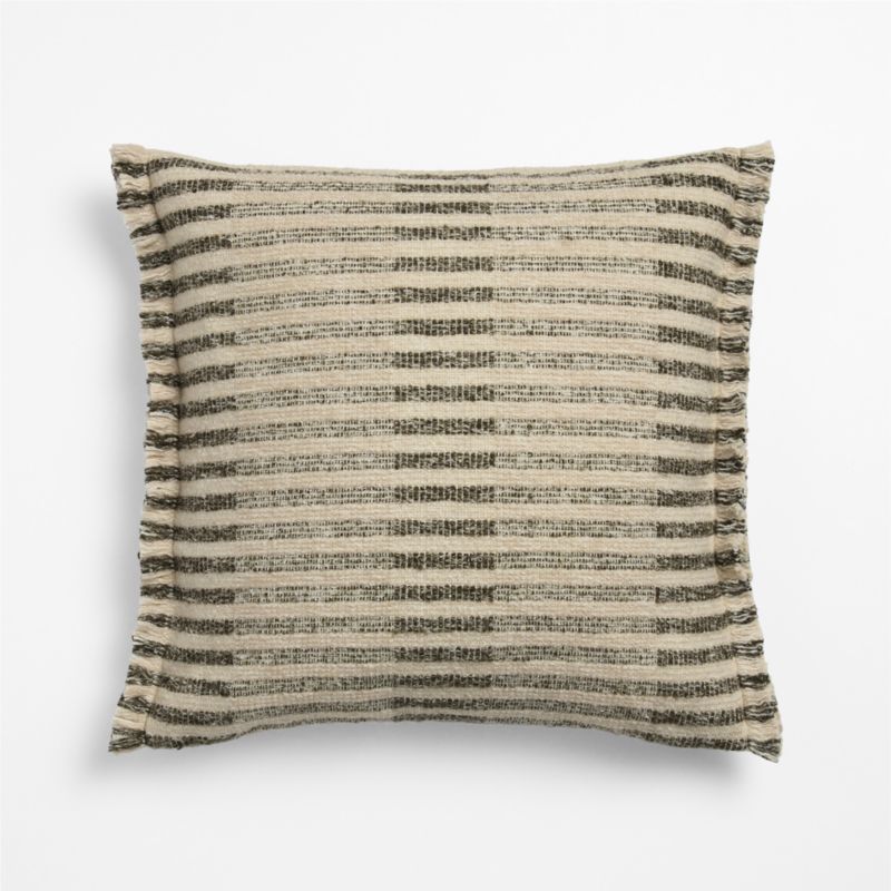 Bibury Wool Blend 20"x20" Burnt Green Throw Pillow Cover - image 1 of 4