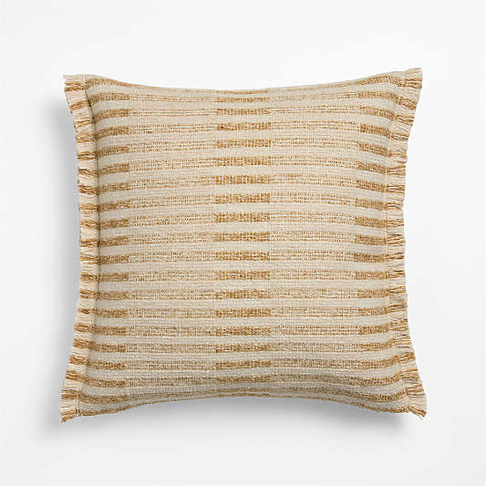Bibury Wool Blend 20"x20" Camel Tan Throw Pillow Cover