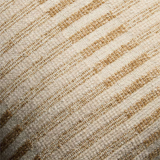 Bibury Wool Blend 20"x20" Camel Tan Throw Pillow Cover