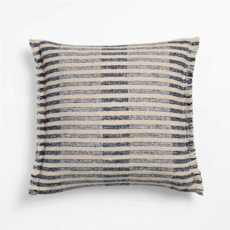 Bibury Wool Blend 20"x20" Deep Indigo Throw Pillow Cover with Down-Alternative Insert - image 2 of 4