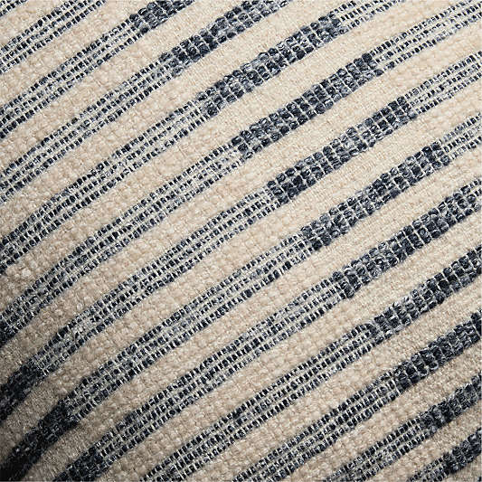 Bibury Wool Blend 20"x20" Deep Indigo Throw Pillow Cover