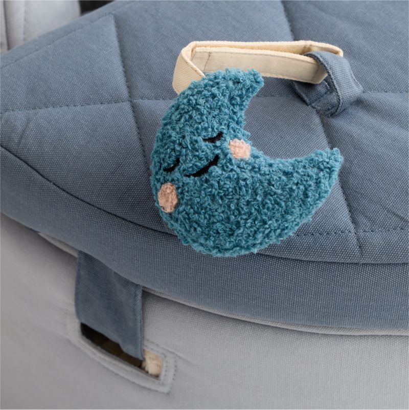 Organic Washable Blue Baby Activity Chair with Lunar Sun Baby Rattle Set - image 5 of 7